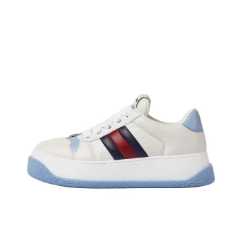 GUCCI Screener Dusty Shoes Skateboard Shoes 4.2cm Women's White Blue