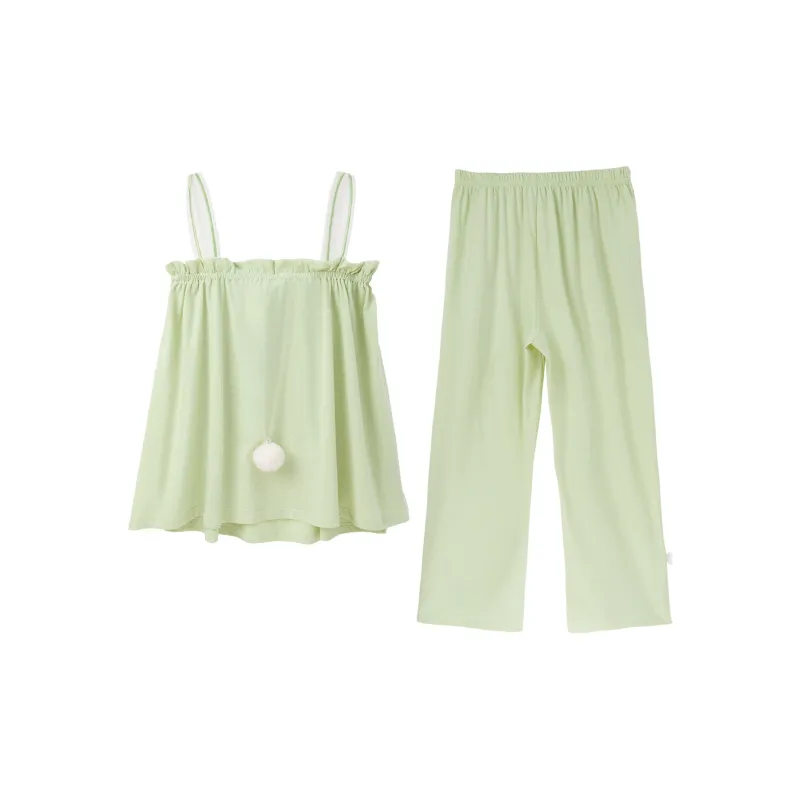 YSO Pajama Set Women's Light Aqua Green-1