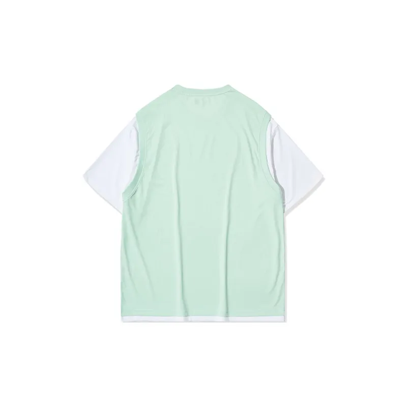 QIAODAN T Shirt Men's Ice Porcelain Green/Jordan White-1