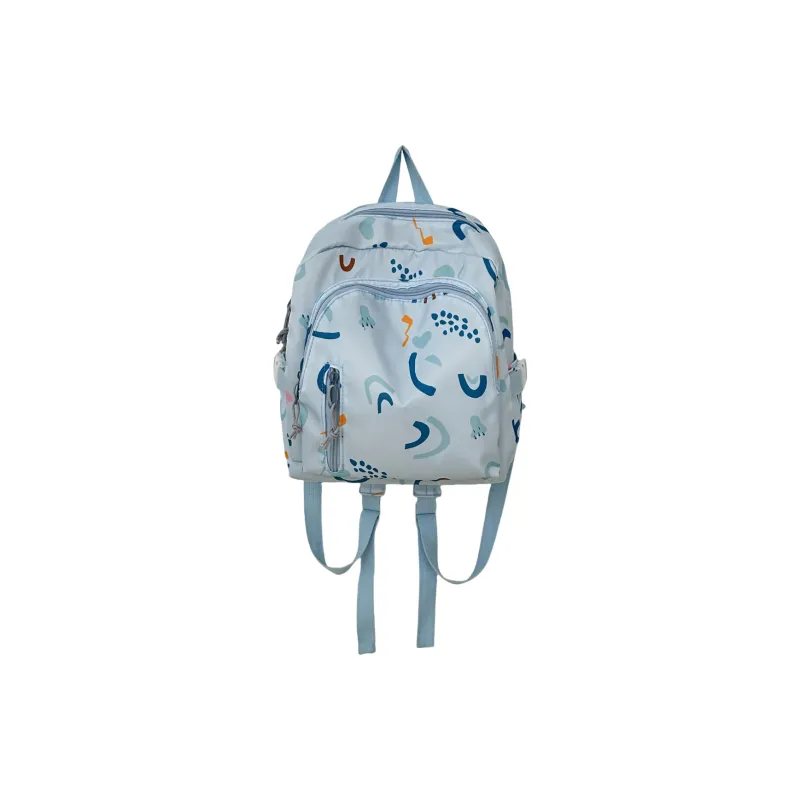 OURFUN Nylon Fabric Backpack White/Black/Pink/Green/Blue-10