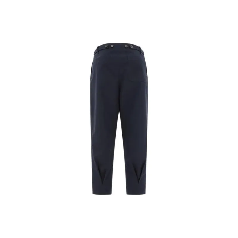 Valentino Mid Rise Pleated Straight Leg Trousers-1