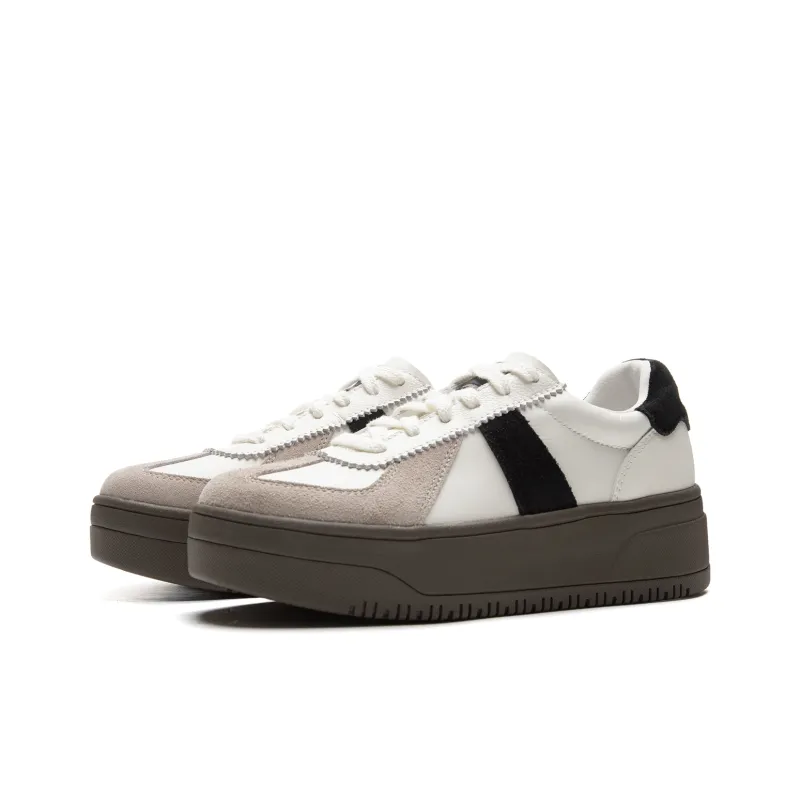 LiNing Cheese 2.0 German Training Anti Slip And Wear Resistant Breathable Low Top Skateboard Shoes Women's White Black-2