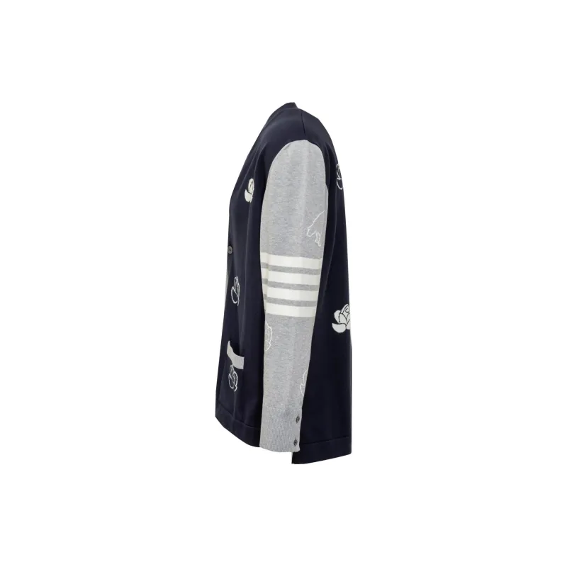 THOM BROWNE Panelled Button Up Cardigan-2