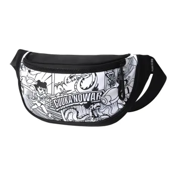 Guuka × Ne Zha Play In The Sea Collaboration Fabric Crossbody Bags Fanny Pack Small Size Unisex Black