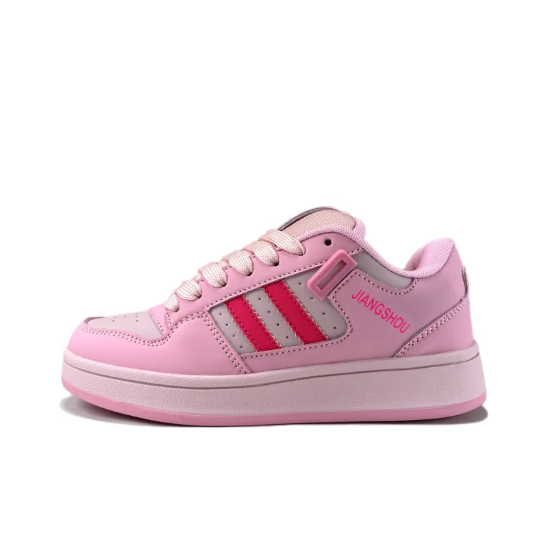 JIANGSHOU Wear resistant And Lightweight Low Top Skateboard Shoes Women's Pink-0