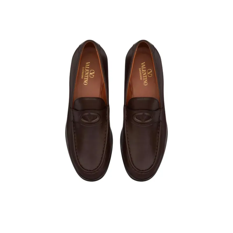 Valentino Vlogo The Bold Edition Loafers Men's Brown-3