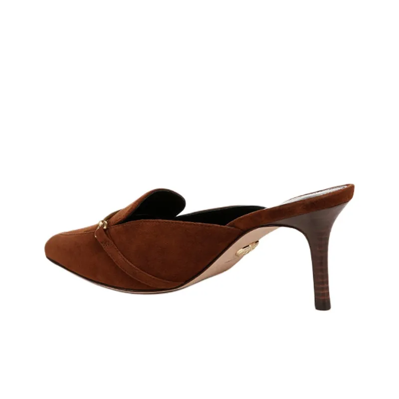 VERONICA BEARD Closed Toe Slippers 7cm Women's Umber-4