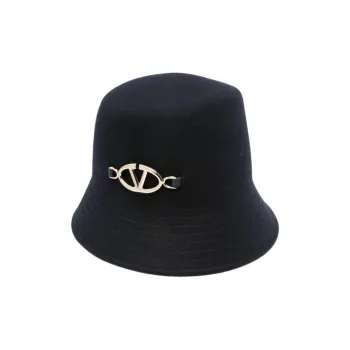 Valentino Wool Metal Bucket Hats Women's Black