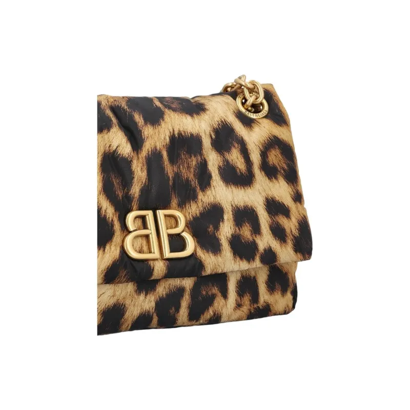 Balenciaga Monaco Mini Leopard Print Shoulder Bag-3