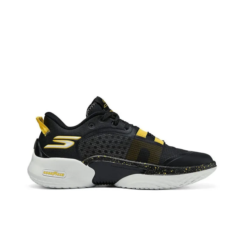 Skechers SKX RESAGRIP Anti Slip Wear Resistant Low Top Training Running Shoes Men's Black Yellow-1