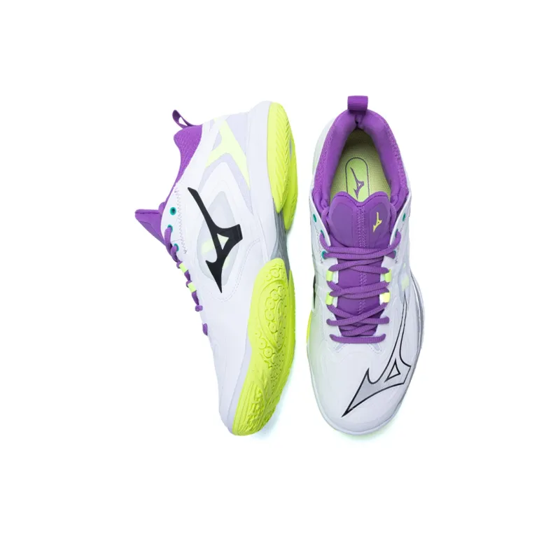 Mizuno Wave Claw Neo 3 Wide 'White Neo Lime Lavender'-2