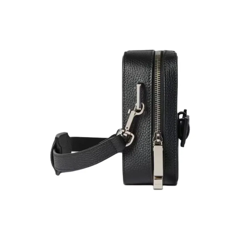 GUCCI Leather Clutches Crossbody Bag Shoulder Bag Mini Men's Black-2