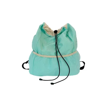 OURFUN Washed Cloth Backpack Unisex Mint Green/Black/Beige
