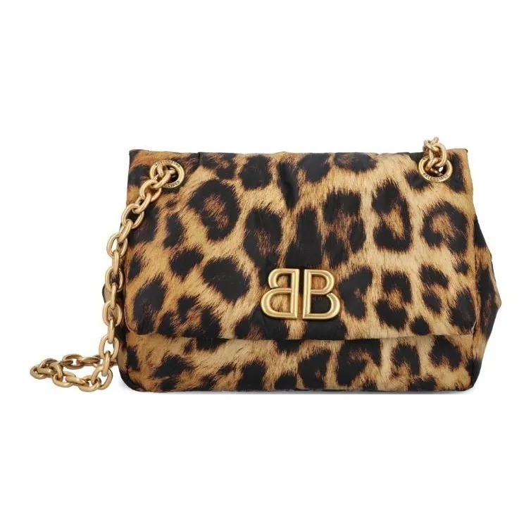 Balenciaga Monaco Mini Leopard Print Shoulder Bag-0