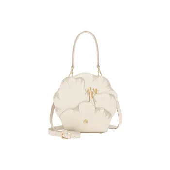 Ancient Yi Xi Cow Leather Cheongsam One Shoulder Underarm Vintage Crossbody One Shoulder Handbag Women's Ecru
