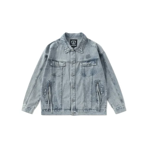 LAMLICKA Denim Jackets Unisex Blue