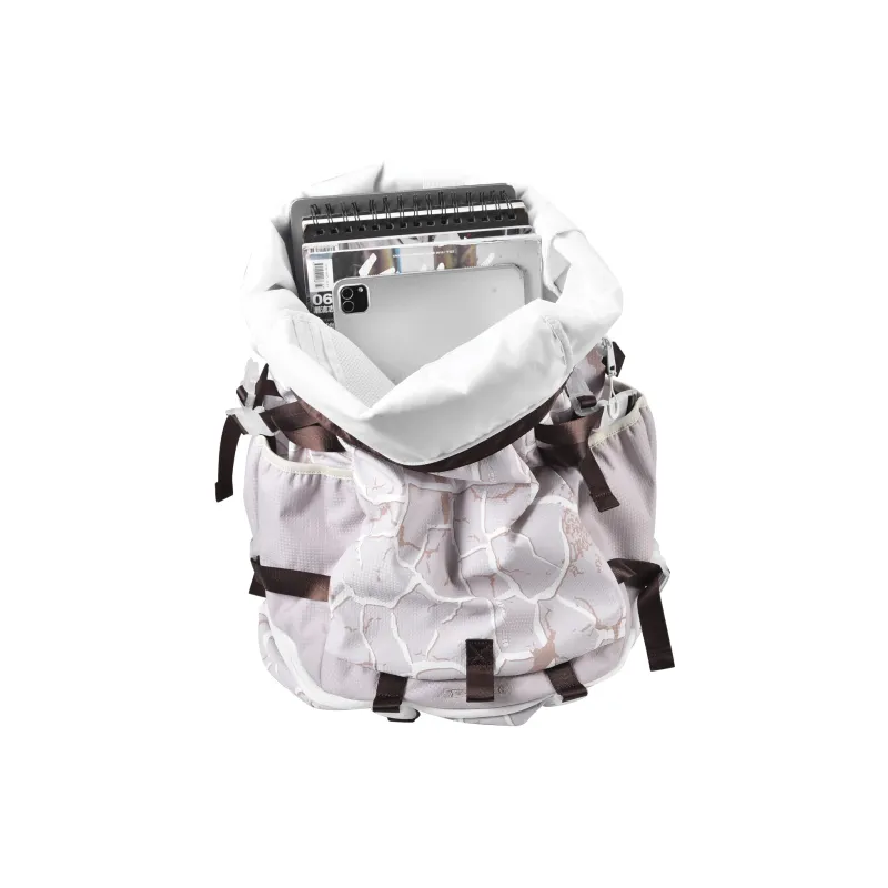 FINITE LOOP Bottle Eco Friendly Cloth Backpack Tubas Unisex Ecru-3