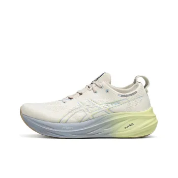 Asics GEL NIMBUS 26 Cushioning Low Top Trail Running Running Shoes Men's Beige Blue