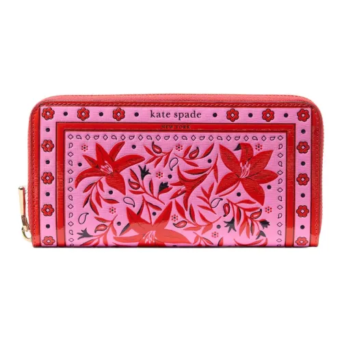 Kate Spade Saffiano Leather Wallet Women's Pink & Red