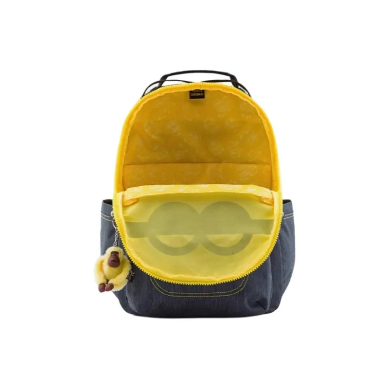 Kipling MINIONS, Collaboration Polyester Backpack Large Size Unisex Yellow-3