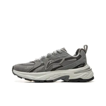 LiNing Beichen 2K Anti Slip Wear Resistant Low Top Chunky Sneakers Women's Gray