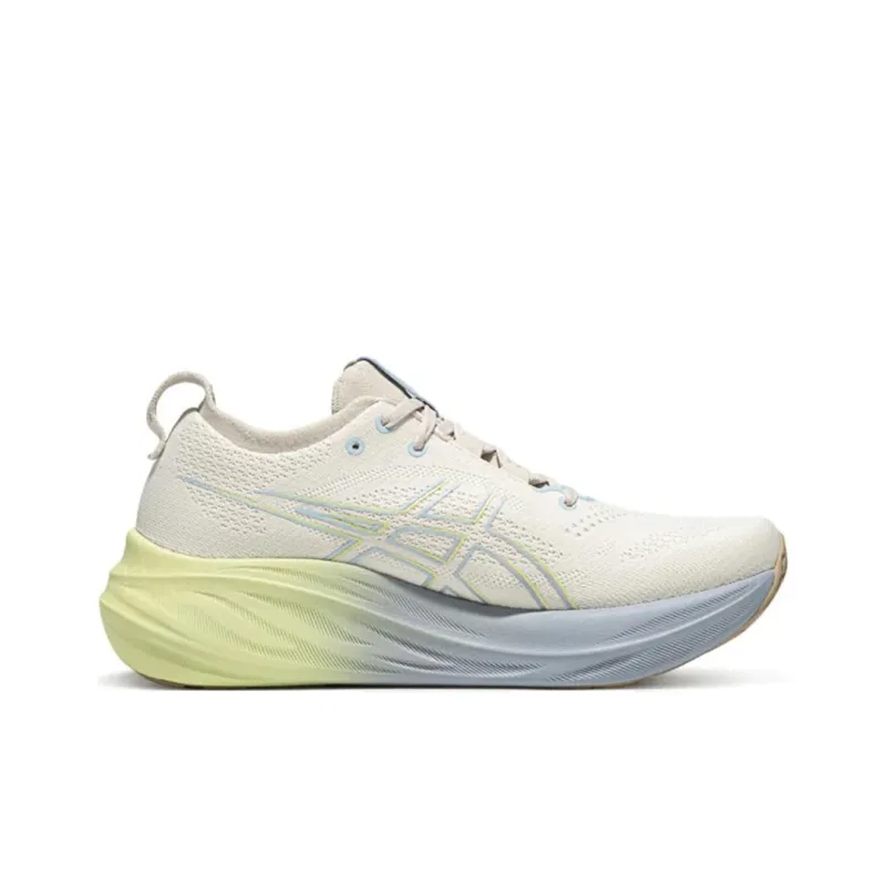 Asics GEL NIMBUS 26 Cushioning Low Top Trail Running Running Shoes Men's Beige Blue-1
