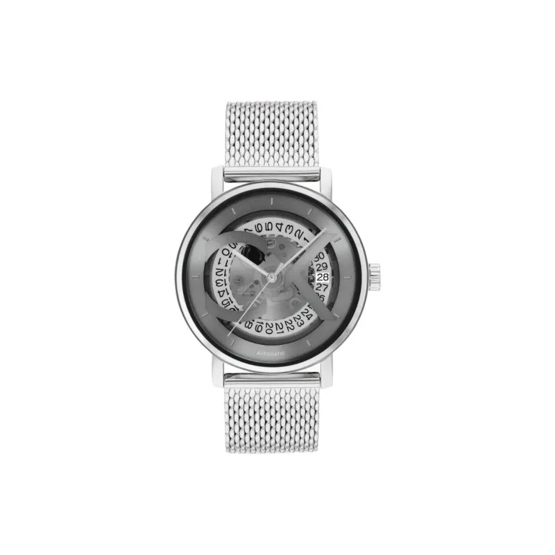 CALVIN KLEIN Wrist Watch Automatic Mechanical Movement Stainless Steel Strap 40mm Gray Dial Men's Watches-0