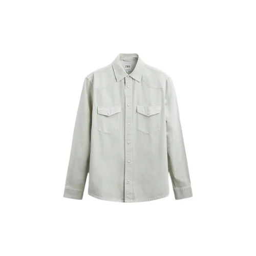 ZARA Shirts Men Ice White