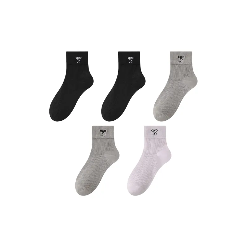MIIOW Mid Calf Socks Unisex 5 Pack-10