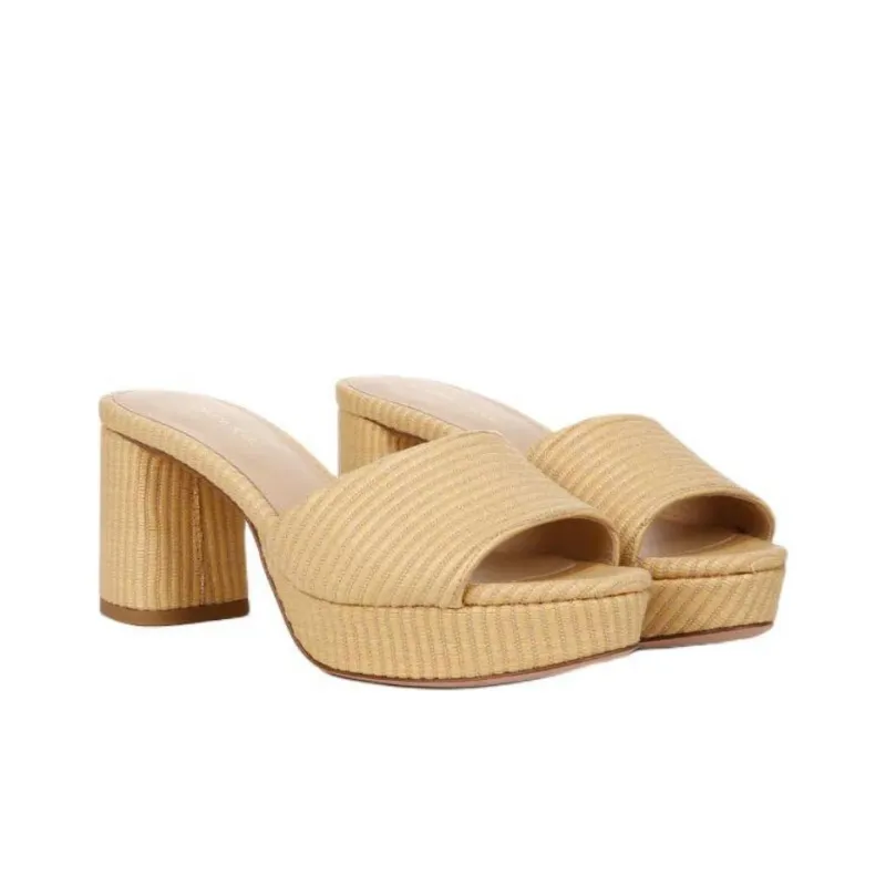 VERONICA BEARD Slide Slippers 7.5cm Women's Yellow-3