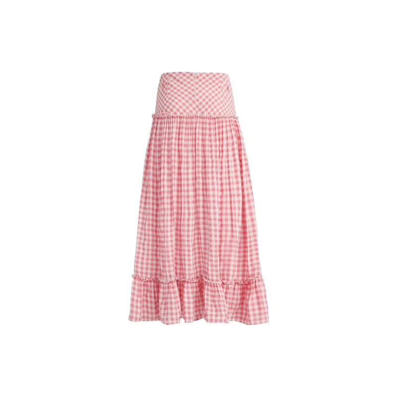 MJB Casual Long Skirts Women's Red-1