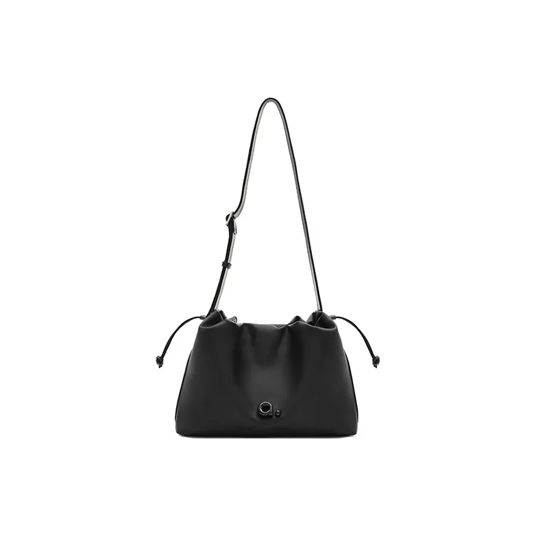MUVA Cow Leather Cloud Crossbody Bag Shoulder Bag Women's Lunar Rock Silver/Twilight Black-1