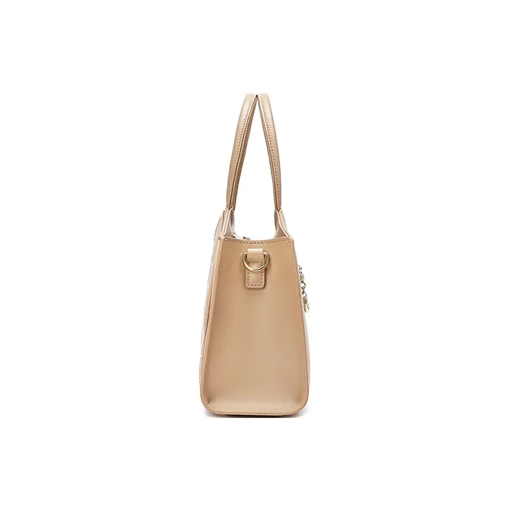 Ancient Yi Xi Cow Leather Vintage Crossbody One Shoulder Handbag Women's Almond Yellow-3
