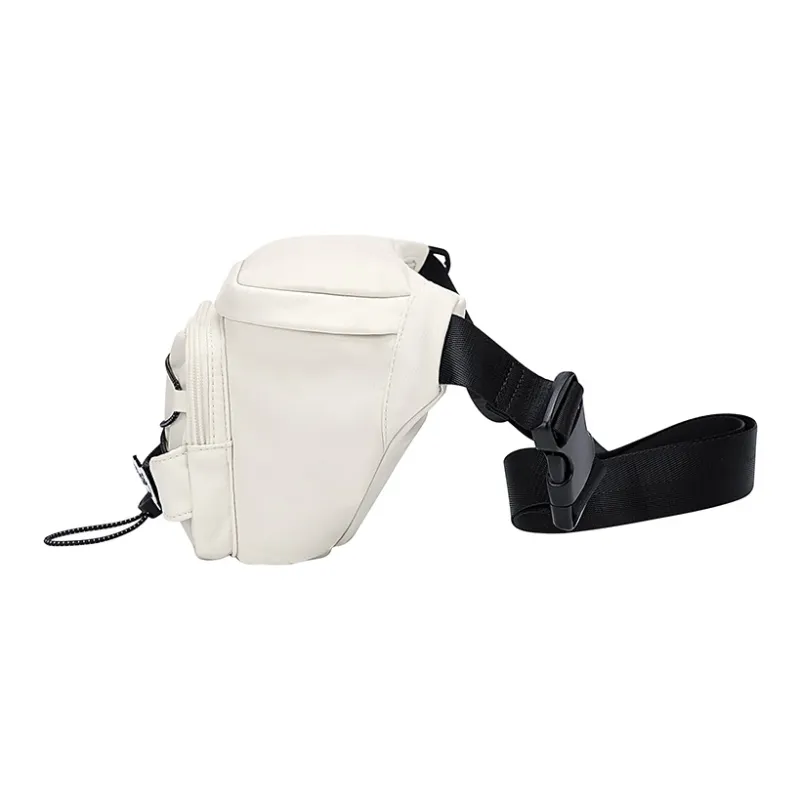 V.NINE Fabric Crossbody Bag For Men And Women's Sling Bag Medium Size Unisex Ecru/Space Black-1