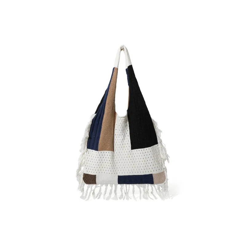 MASTER CANVAS Fabric Shoulder Bag Women's Cyan/White-0