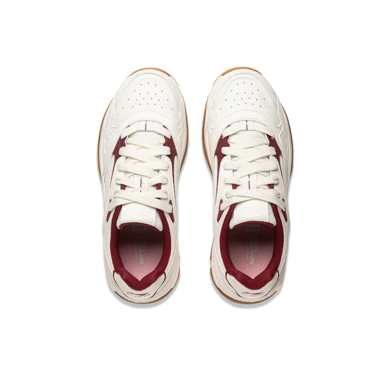LiNing Tianji 3 Slip Resistant, Abrasion Resistant, Lightweight Low Top Skateboard Shoes Women's White Red-3