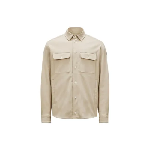 Moncler Shirts Men Light Beige