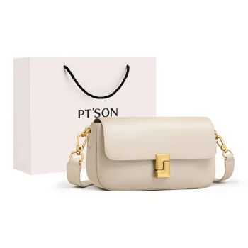 PT'SON Synthetic Leather Small Square Bag, Shoulder Bag, Crossbody Bag Regular Women's Milkshake White
