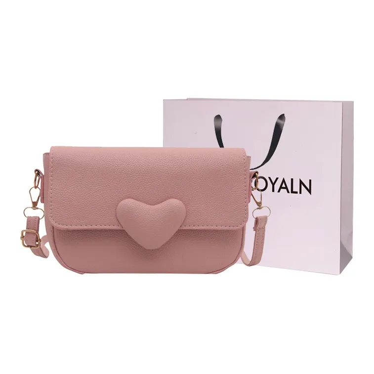 LOUIS ROYALN PU Shoulder Bag Unisex Black/White/Khaki/Pink-5