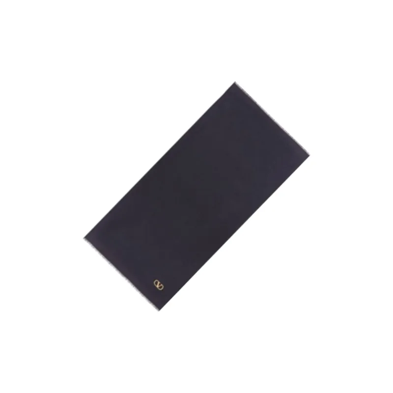 Valentino Wool Silk Cashmere Knit Scarves Women's Black-1