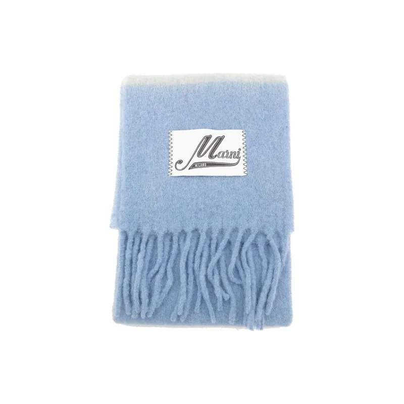 MARNI Striped Brushed Alpaca Mohair Scarf-0