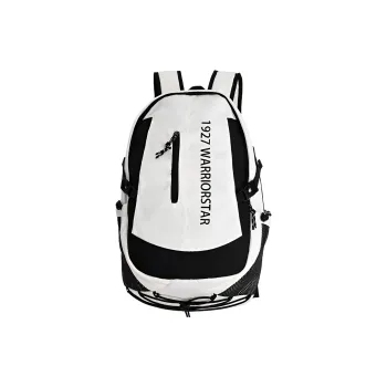 Warrior Nylon Backpack Unisex Black/White