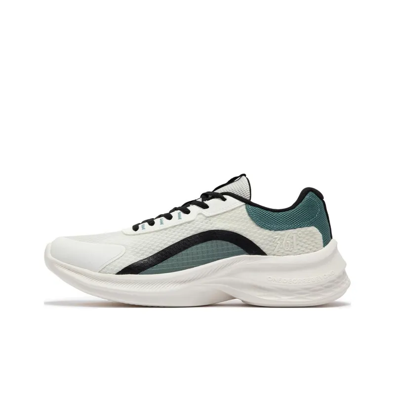 361° Cushioning, Wear Resistant Low Top Casual Running Shoes Men's White Cyan-0