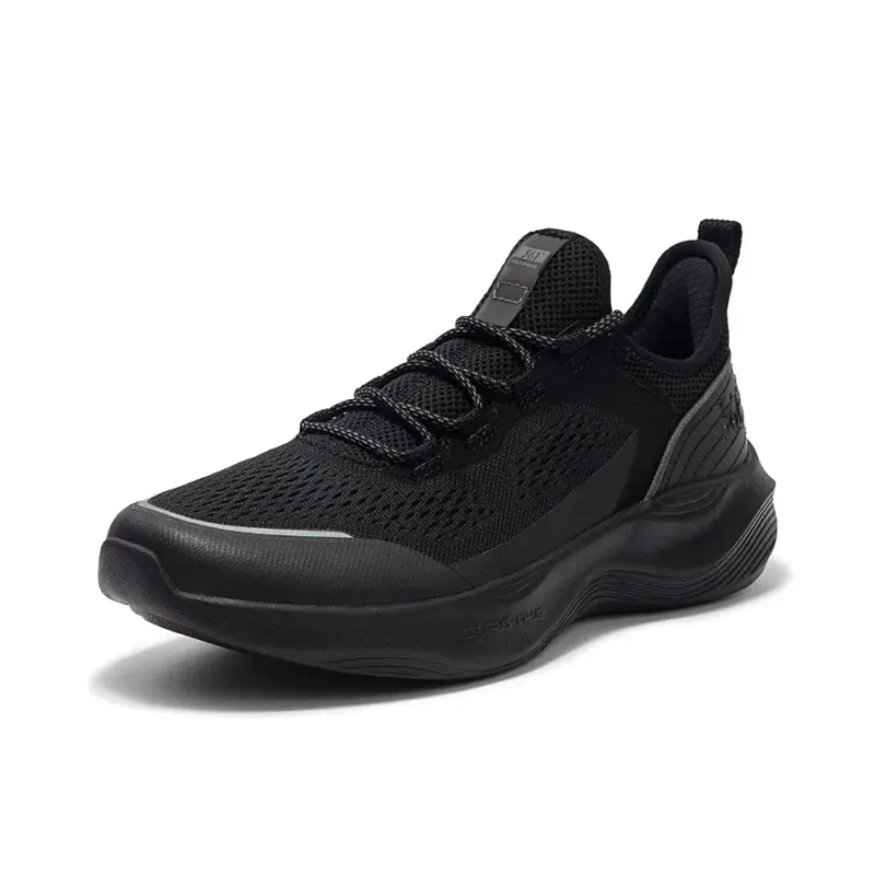 361° N40 Breathable Lightweight Low Top Casual Running Shoes Men's Obsidian Black-1