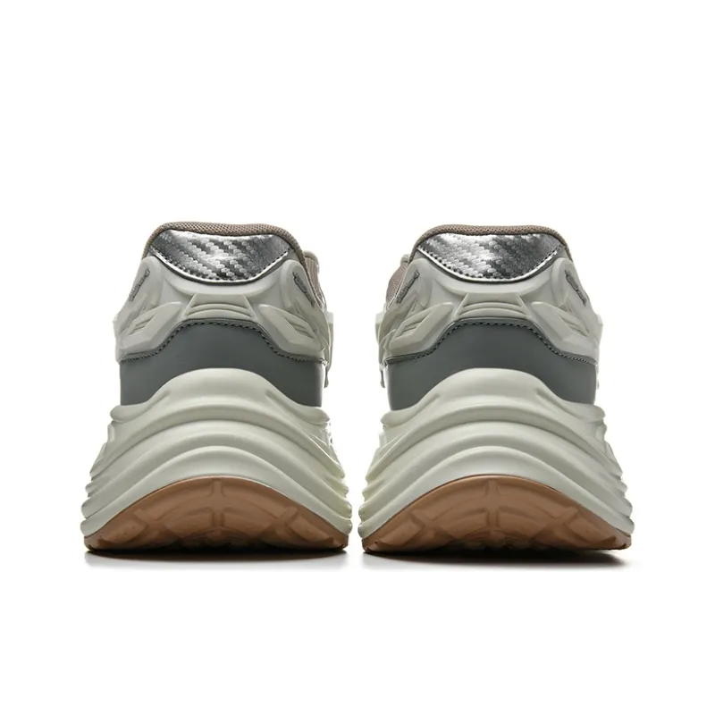 ZOIBBOE Wear-Resistant Breathable Height Increasing Chunky Sneakers Unisex Light Brown-7