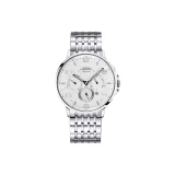 White Dial Nine-Link Steel Band