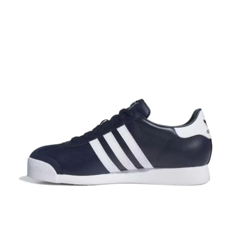 Adidas Originals Samoa Anti Slip Wear Resistant Low Top Casual Shoes Unisex Blue White-1