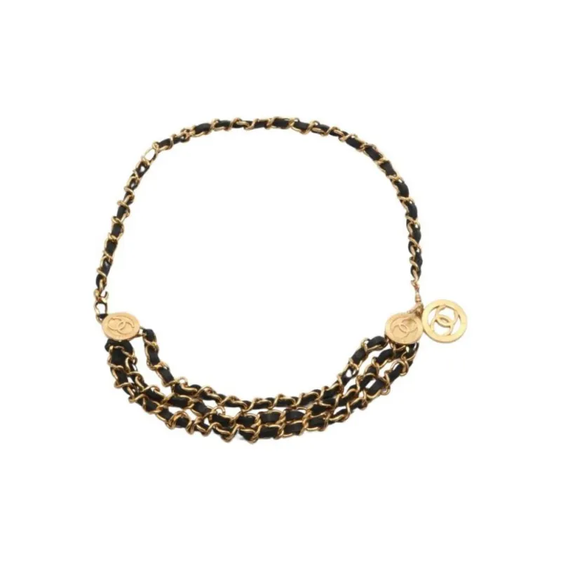 CHANEL 1980s Interlocking-CC Belt-0