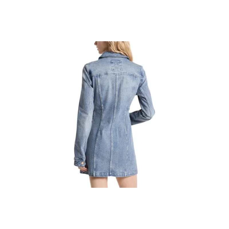 MICHAEL KORS Stretch Denim Lace Up Mini Dress-1