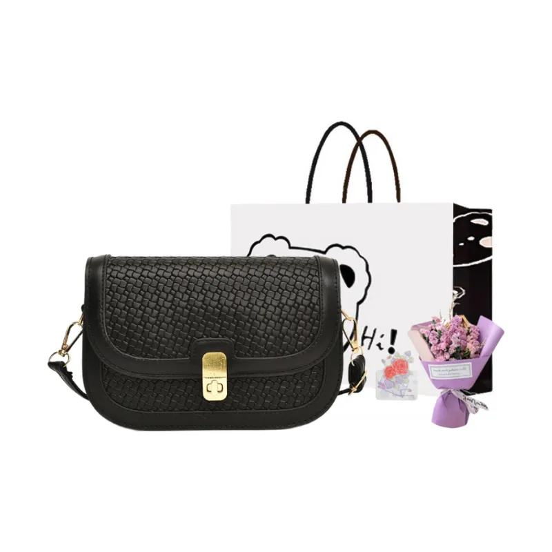 NX DOUGHNUT PU Crossbody Bag, Shoulder Bag Women's Black/Brown/Light Pink/White & Brown-24